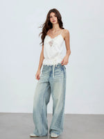 Lace Panel Satin Camisole