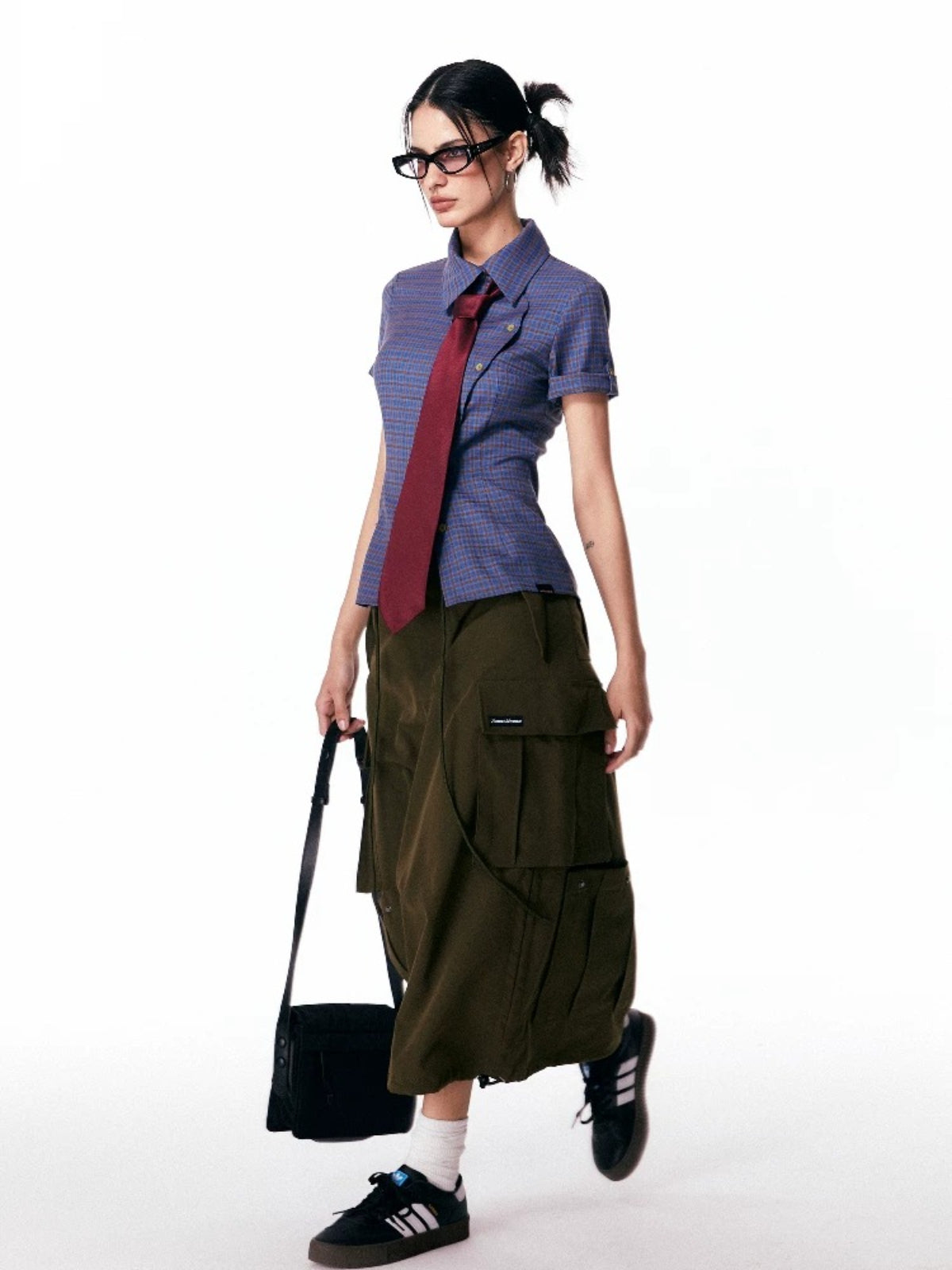 Blue Plaid Short Sleeve Shirt