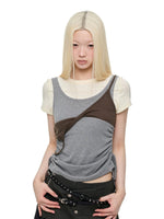 Korean Lace Trim Drawstring T-Shirt