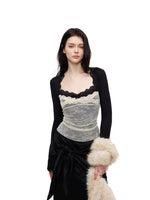 Lace Color Block Long Sleeve