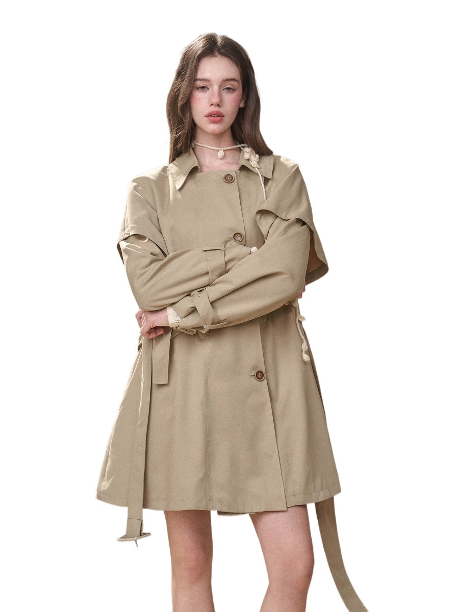 Comfy Chestnut Trench Coat