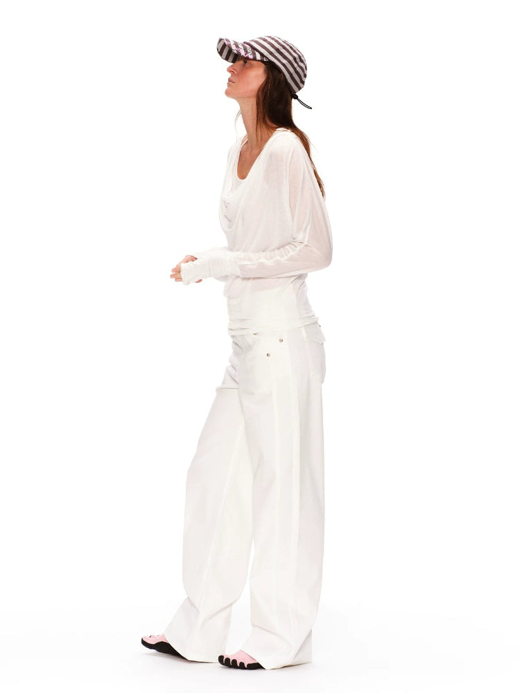Lyocell Two-Piece Draped Top