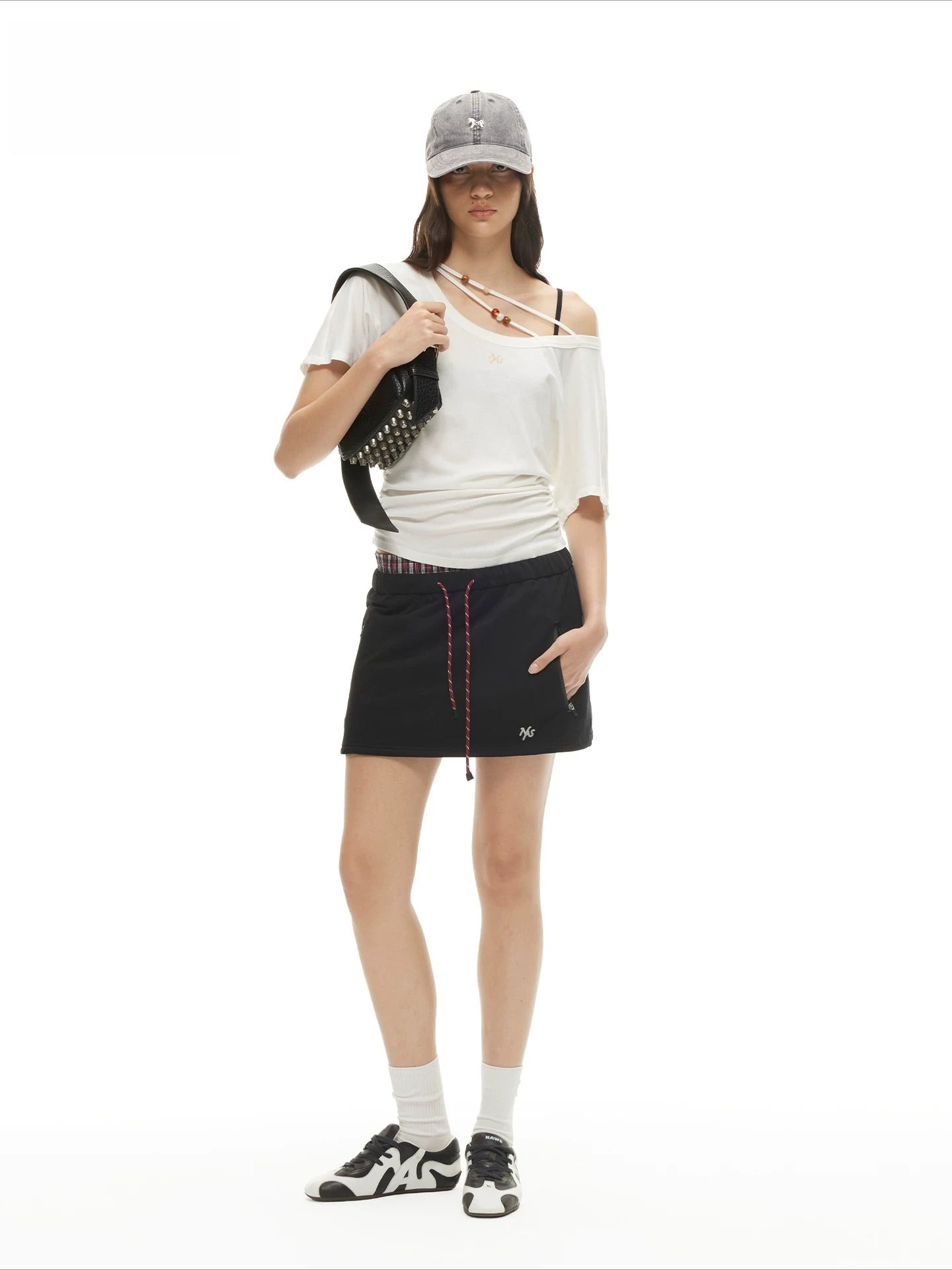 Beaded Draped Tee