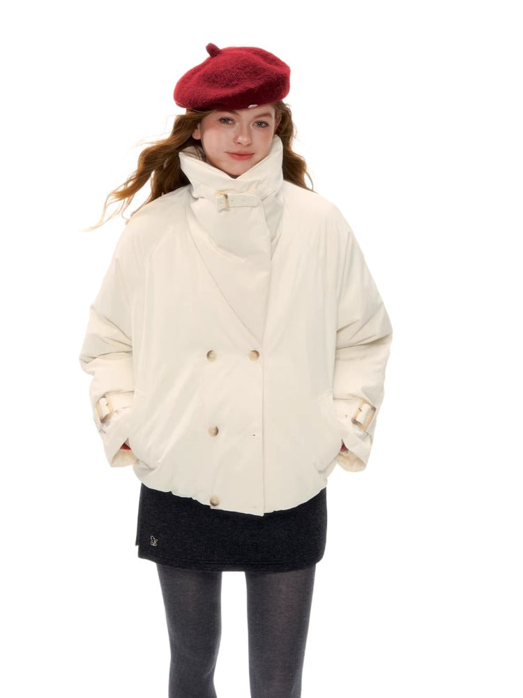 White Oversized White Down Jacket