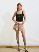 Embroidered Modern Pleated Skirt Pants