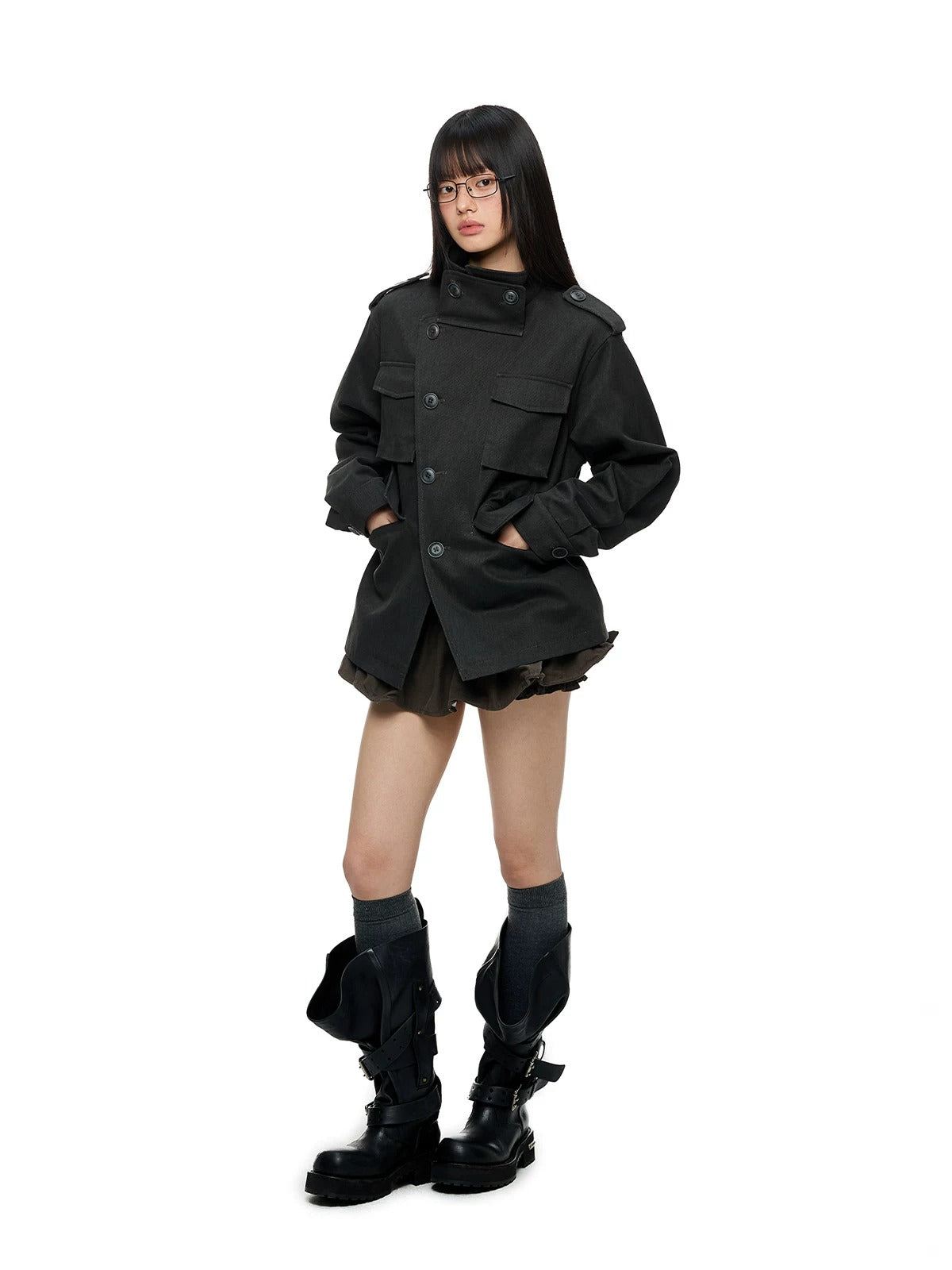 Vintage Utility Stand Collar Jacket