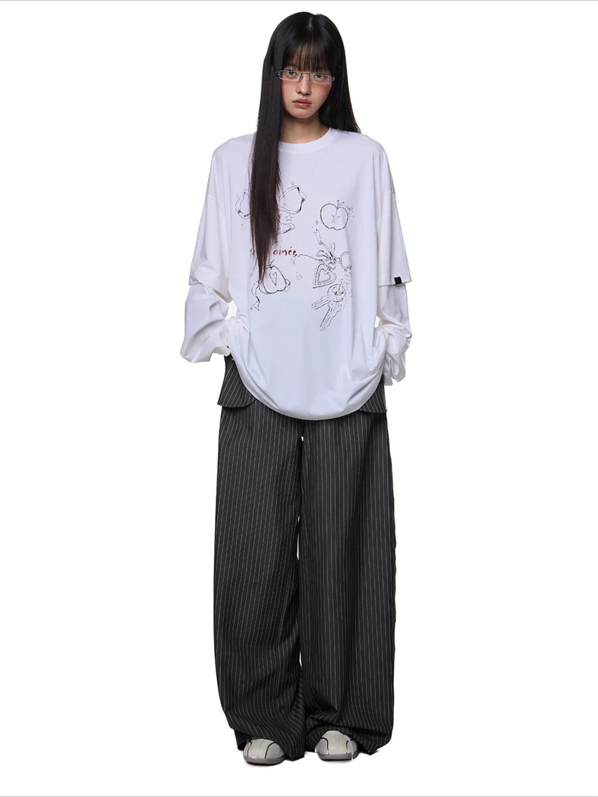 Printed Layered Long Sleeve Tee