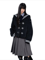 Navy Collar Toggle Jacket