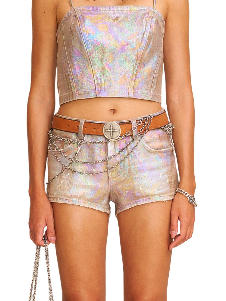 Rage Wild Denim Shorts Low Wild Cowboy Brown