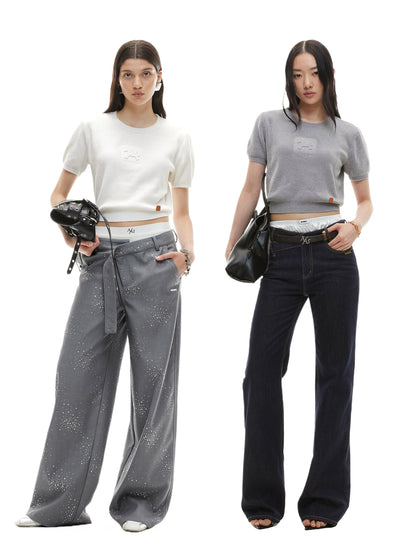 Pony Knit Cropped Tee