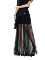Sheer Tulle Maxi Skirt