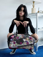 Classic Cat & Dog Boston Handbag
