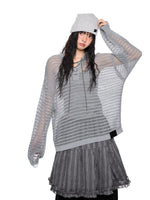 Striped Lace-Up Henley Top