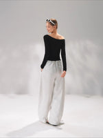 Crystal One Shoulder Tie Top