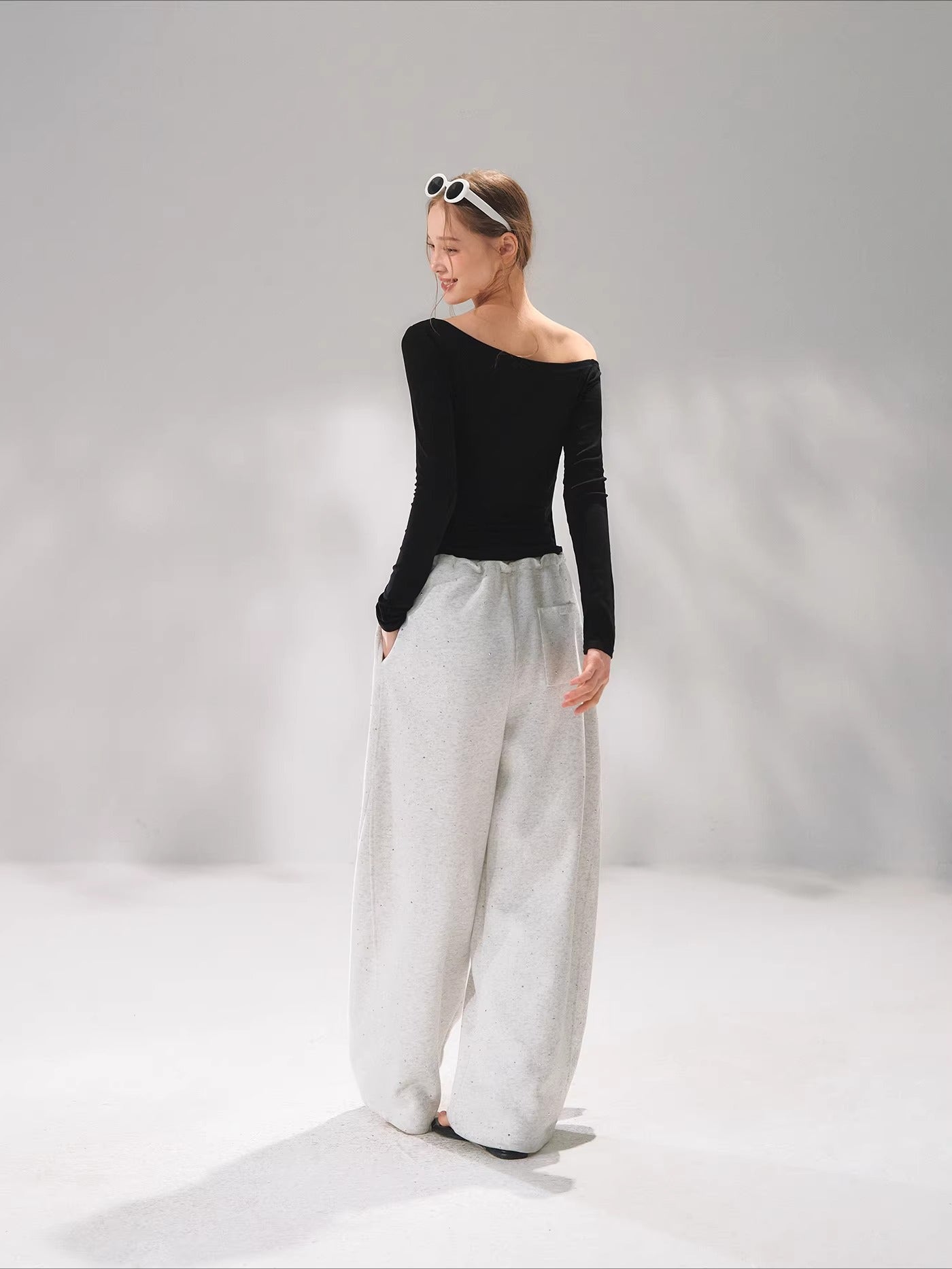 Crystal One Shoulder Tie Top