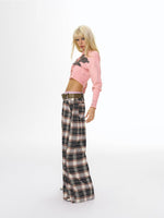 Manchester Plaid Wide Pants