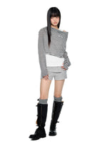 Asymmetric Striped Layering Top
