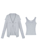 Irregular Knit Two-Piece Set