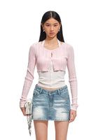 Ballerina Knight Layered Halter Knit Cardigan