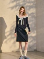 Bow Tie Knit Top