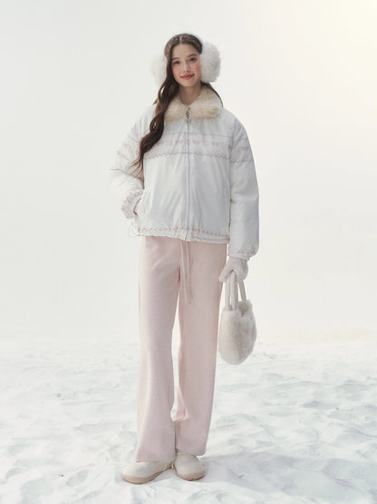 Reversible Fair Isle Down Jacket