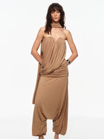 Pleated Bandeau Pants Set