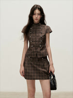 Napoleon Plaid Skirt Set