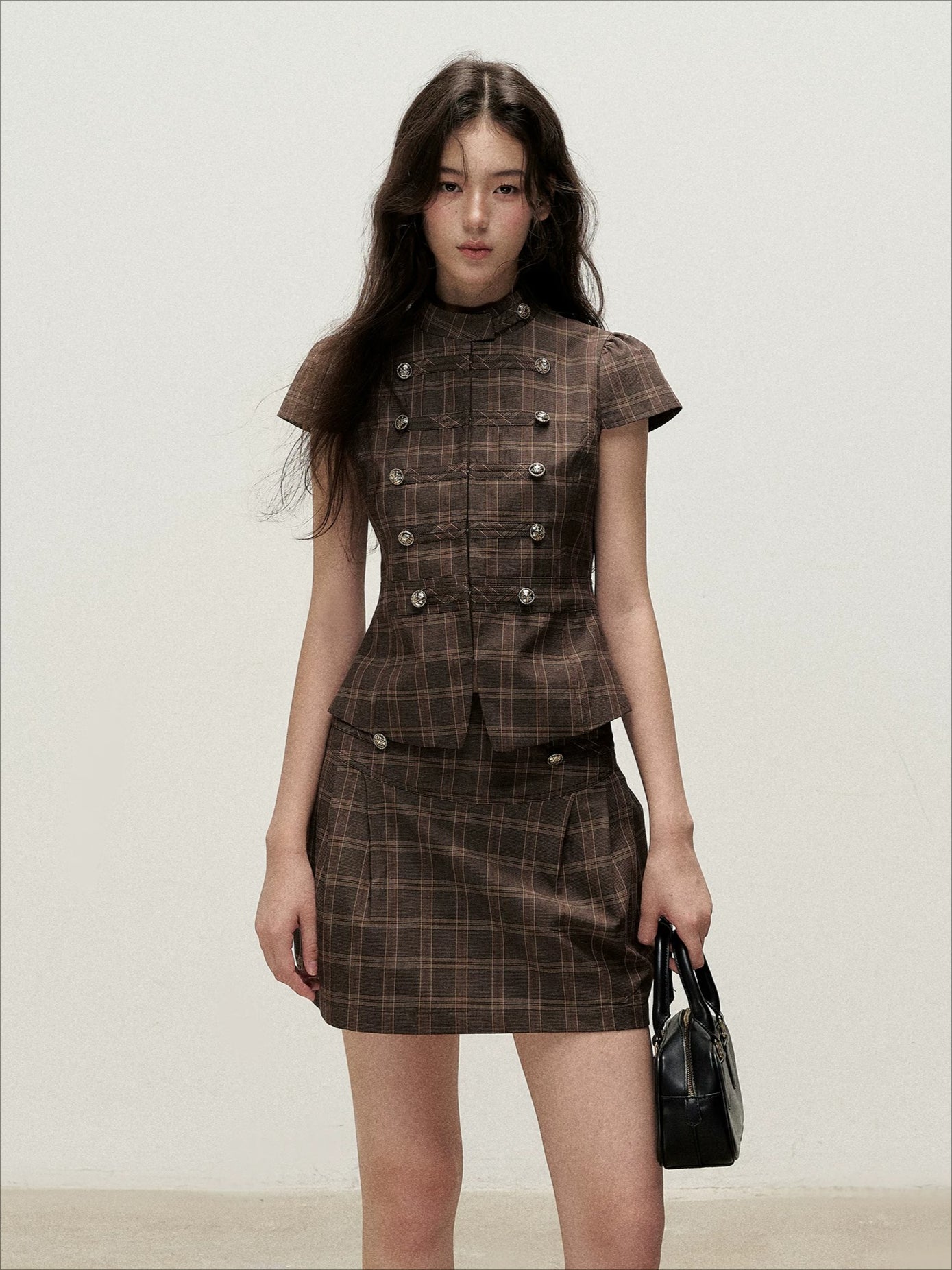 Napoleon Plaid Skirt Set