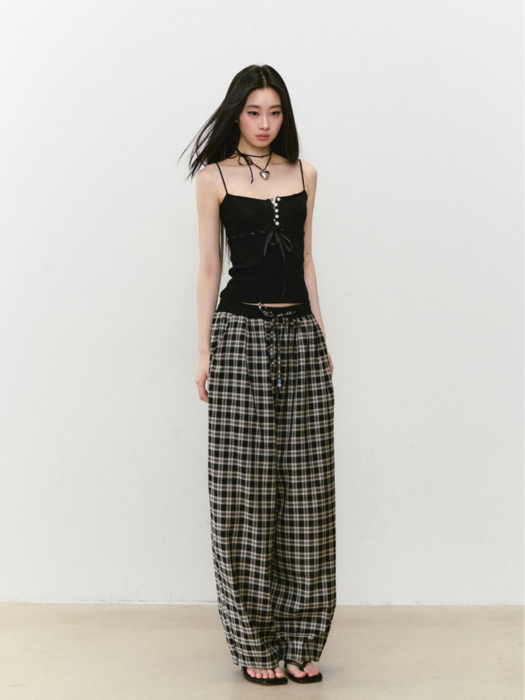 Button Lyocell Knit Tank Top