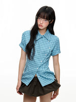 Plaid Slim Short Sleeve Shirt