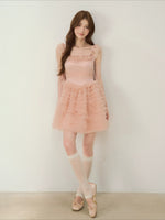 Puff Sleeve Tulle Dress