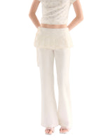 White Sequin Detachable Pants Set