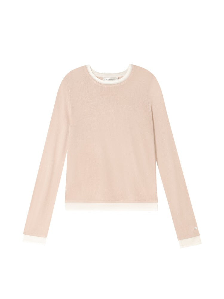 Layered Crewneck Sweater