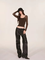 Sheer Mesh Layered Knit Top
