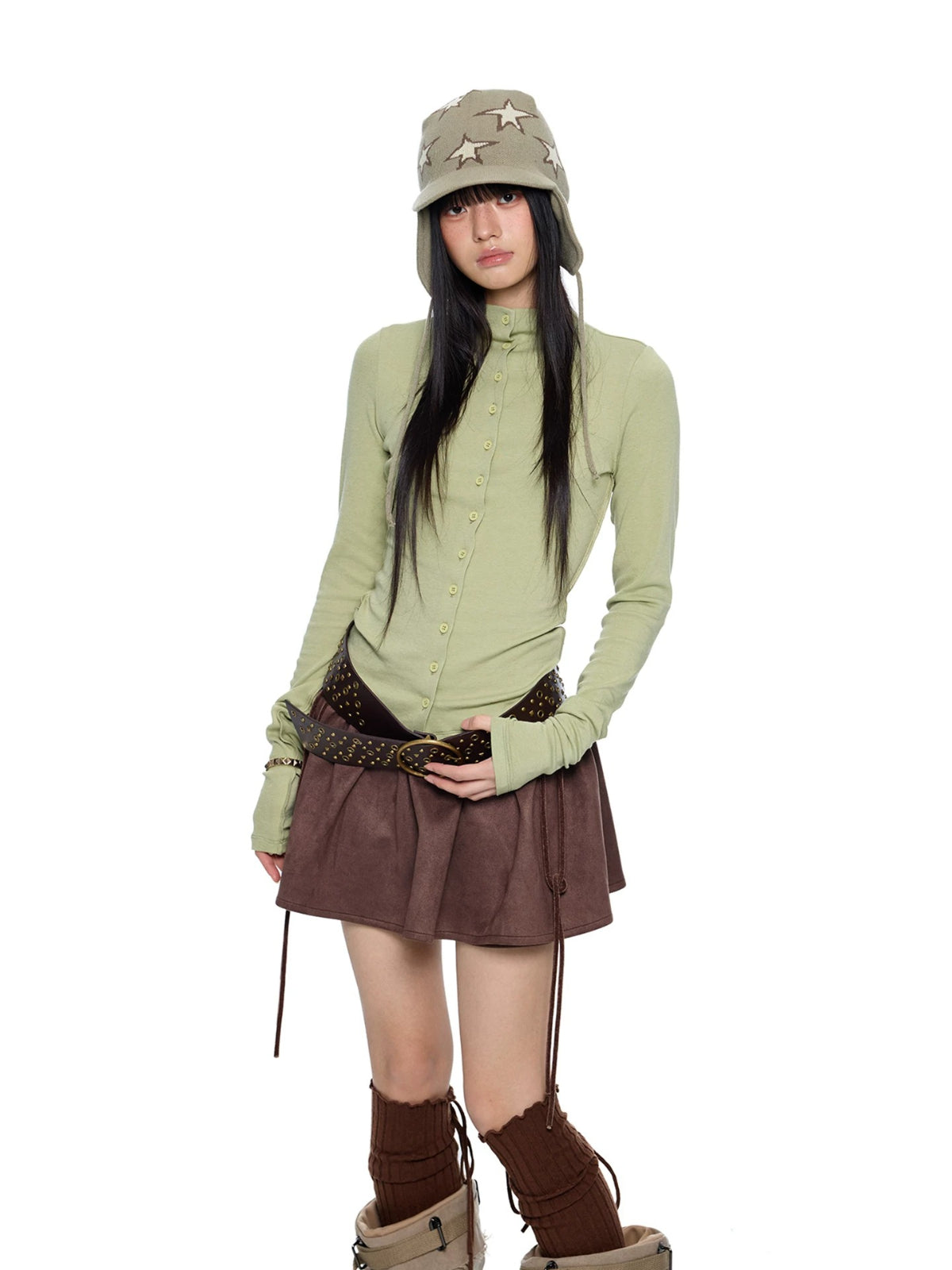 Lightweight Ruched Long Sleeve Top