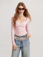 Lace Patchwork Long Sleeve Top