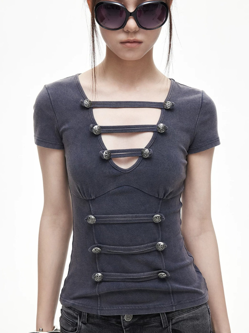 Washed Cutout Tee