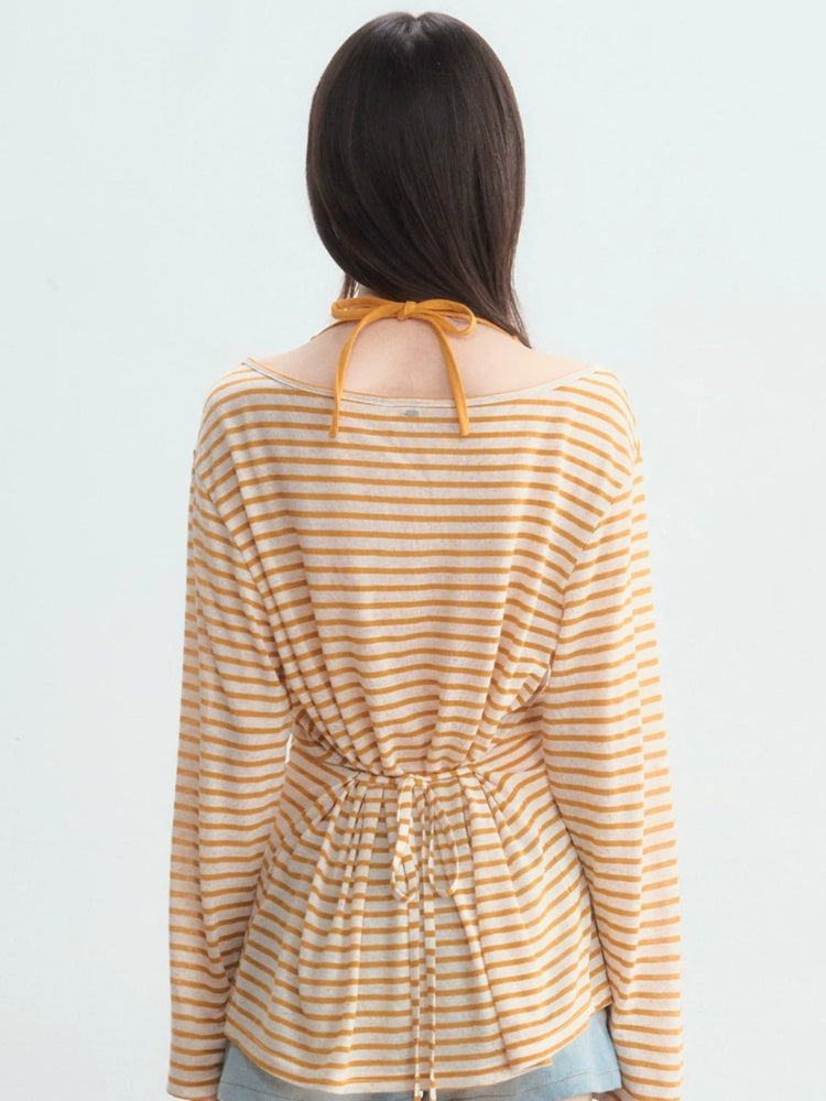 Striped Halter Top Set