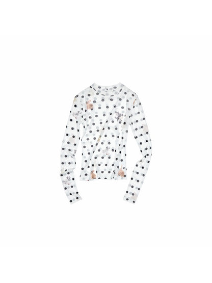 Polka Dot Print Blouse