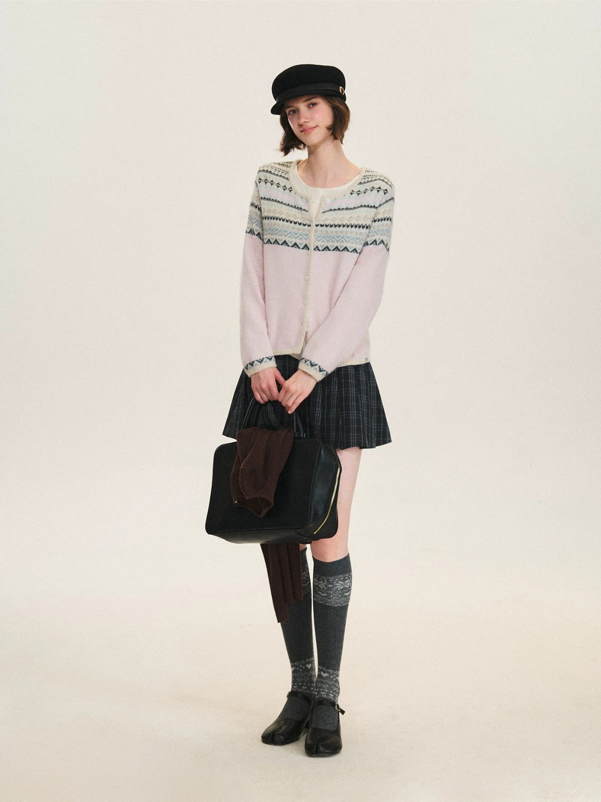 Pastel Fair Isle Knit Cardigan
