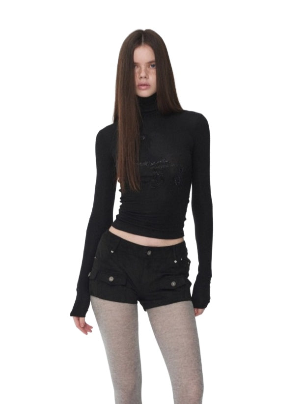 Crystal-Embellished Turtleneck