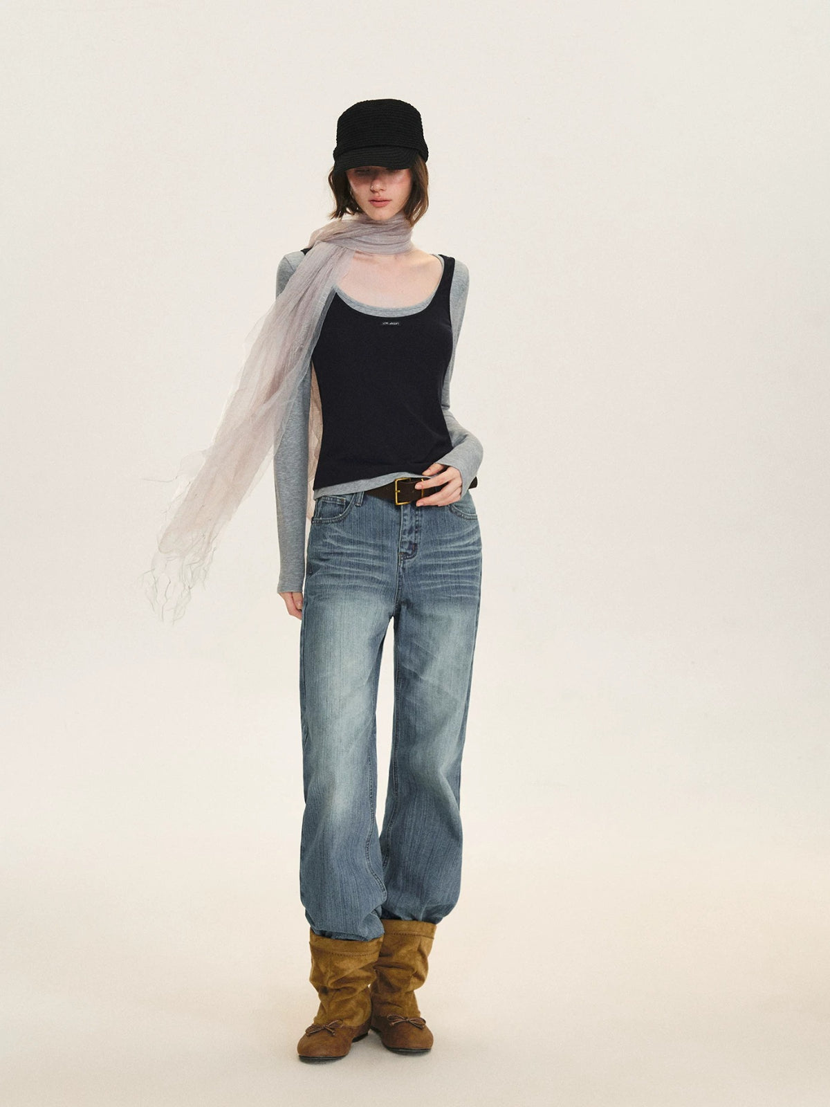 Vintage Washed Low Rise Jeans
