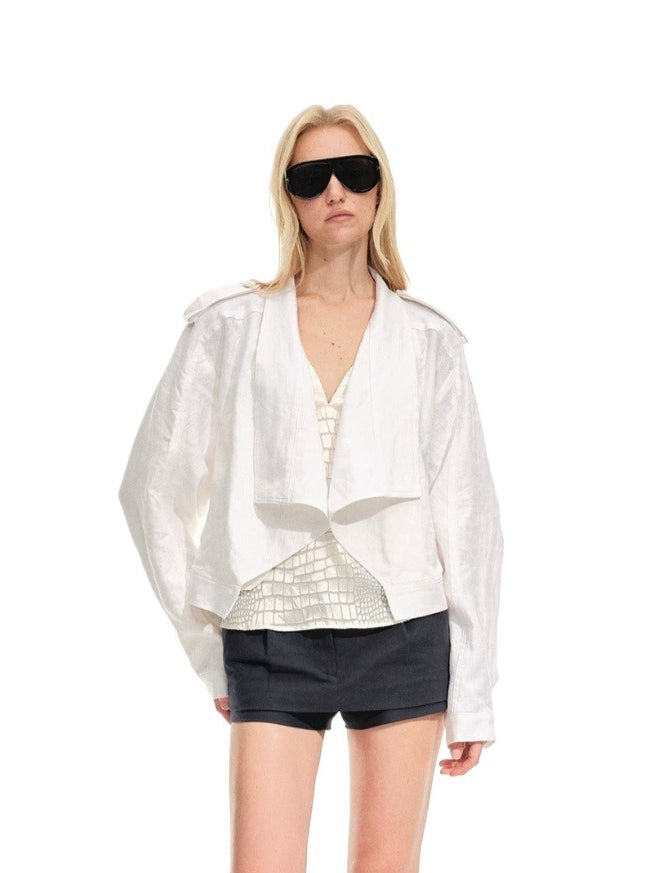 Pleated Low Rise Shorts
