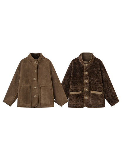 Reversible Sherpa Fleece Coat