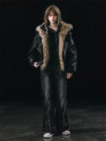 Detachable Fur Leather Jacket