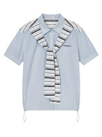 Striped Shawl Shirt