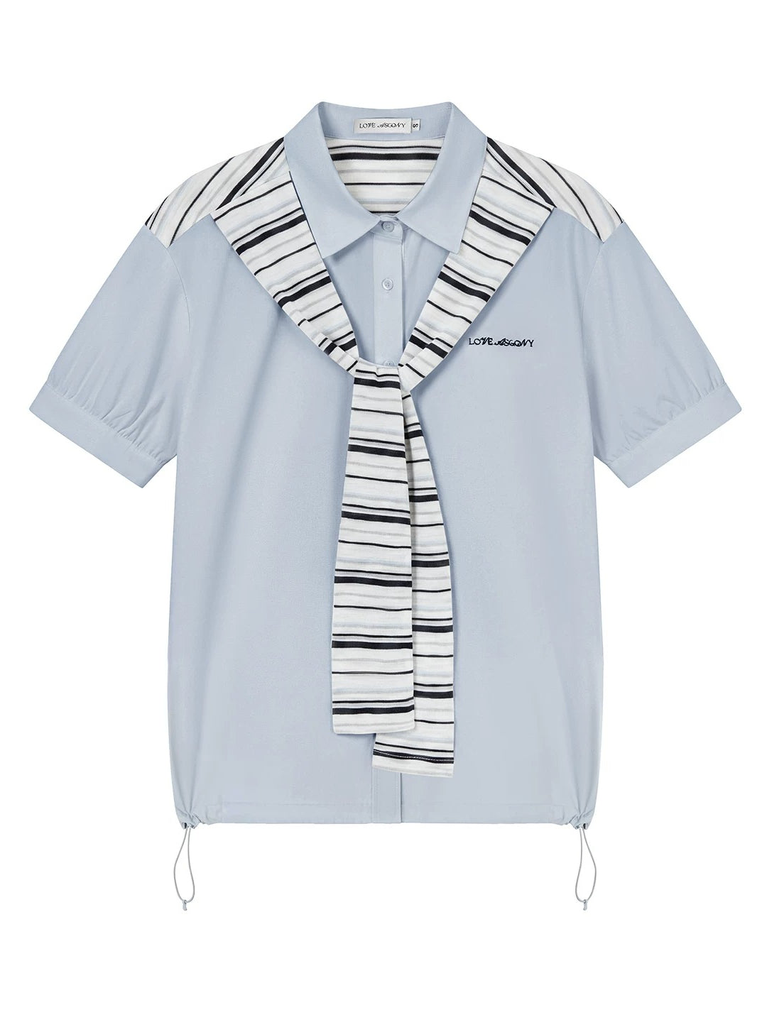 Striped Shawl Shirt