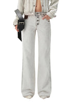 N4 Contrast Suede Straight-Leg Pants