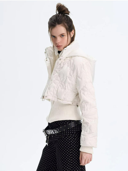 Quilted Cropped Down Jacket