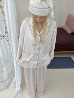 Purple Floral Polka Dot Loungewear Set